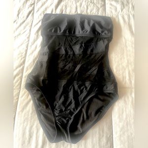 Strapless one piece swimsuit black small size